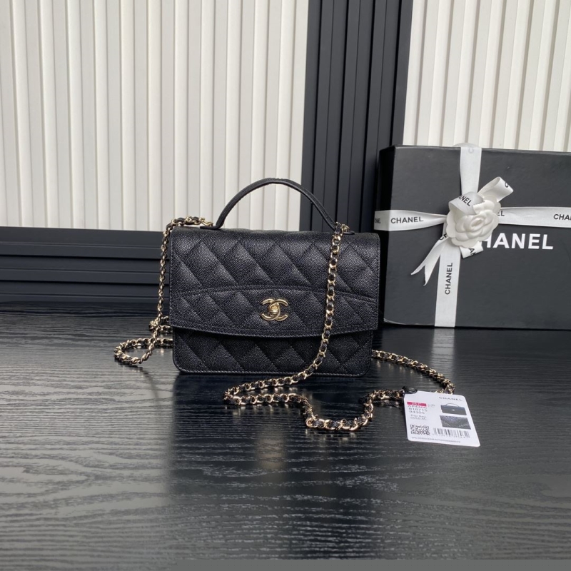Ch*el top handle bags